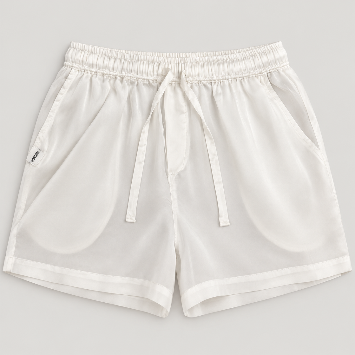 Hedvábné šortky Mørier – Pure White