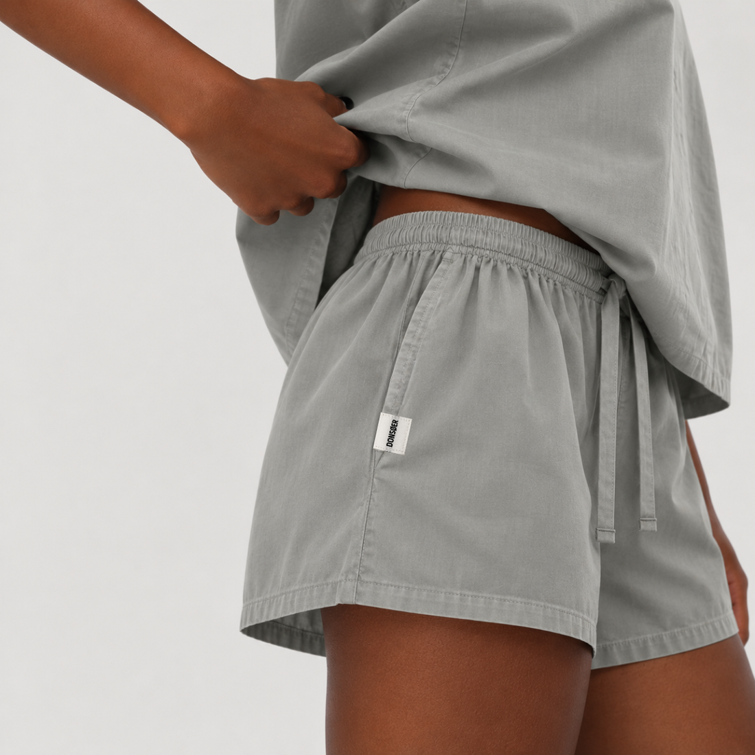 Bavlněné šortky Yves – Stone Grey