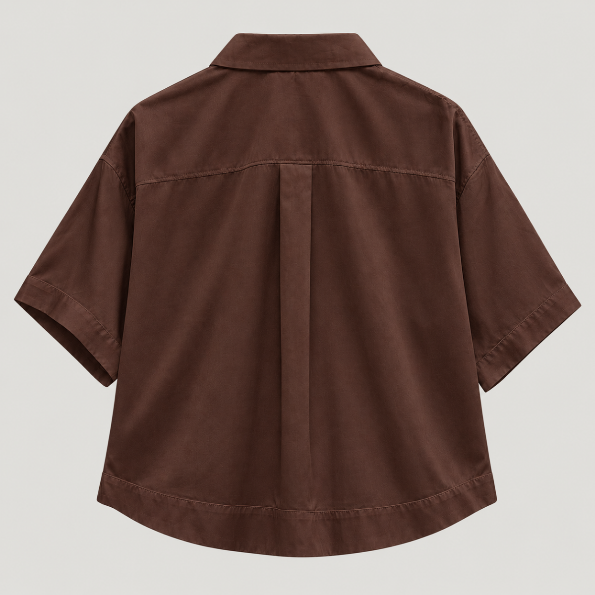 Bavlněná košile s krátkým rukávem Yves – Cocoa Brown