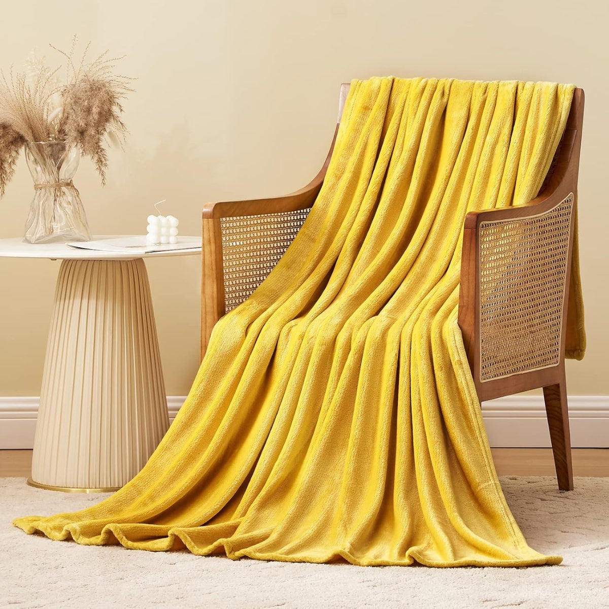 Plyšová deka Vømre - Honey Gold