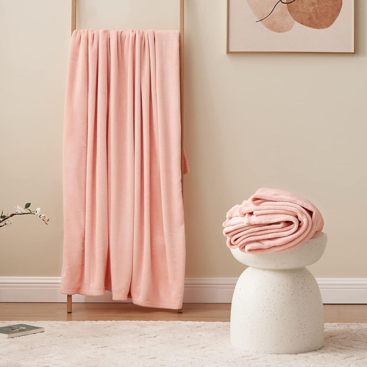 Plyšová deka Vømre - Pink Rose