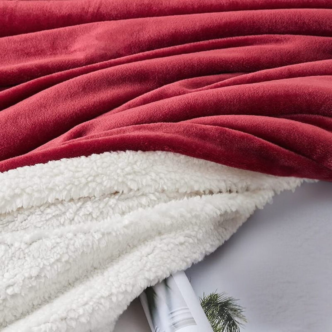 Plyšová deka s beránkem - Crimson