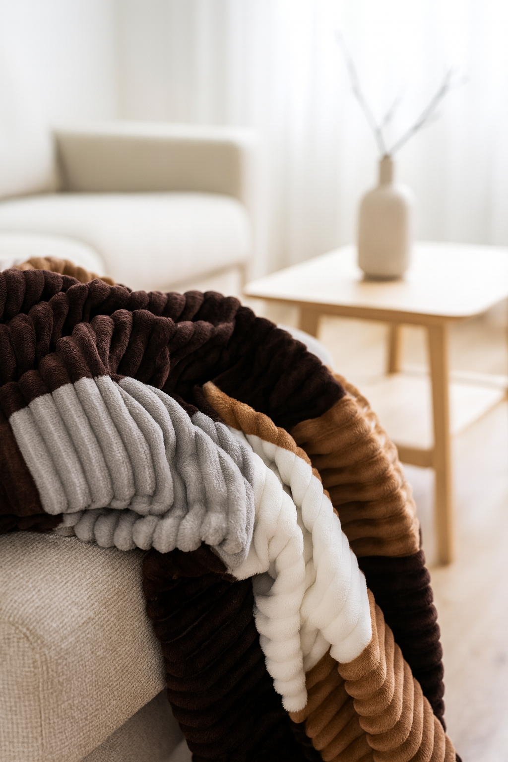 Plyšová deka Vara - Loam